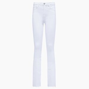 New L'AGENCE Ruth High-Waisted Straight Jeans in Blanc Size 25